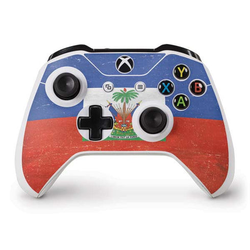 Haiti Flag Distressed Xbox One S Controller Skin